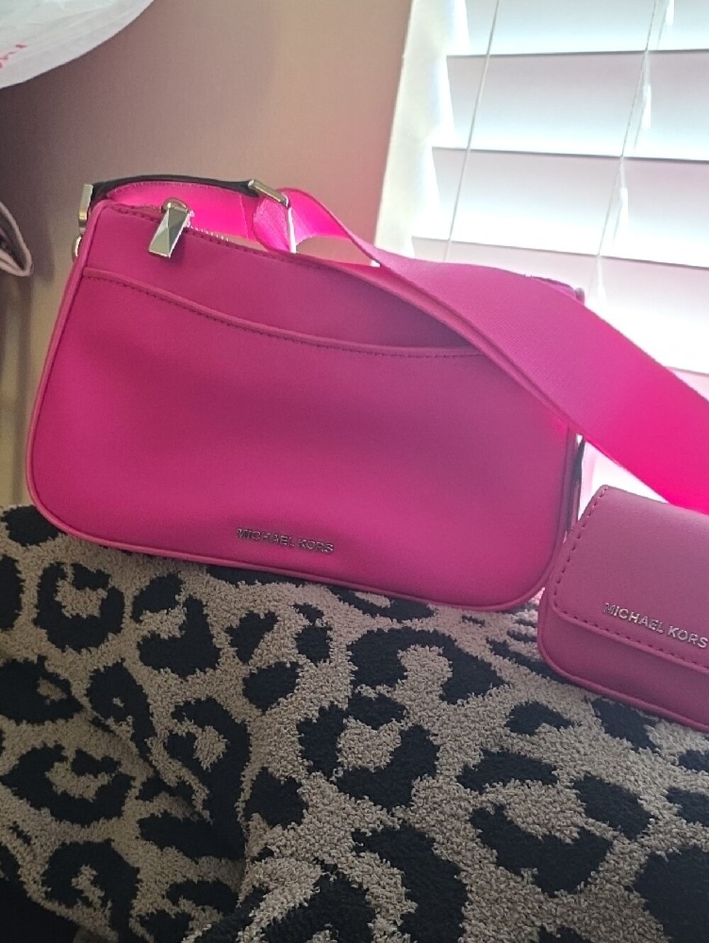 Michael Kors Hot Pink Crossbody Shoulder Bag